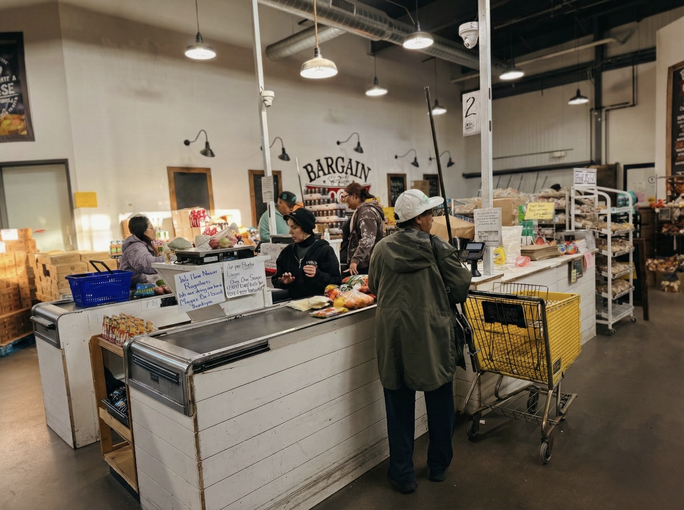 Bargain Grocery checkout interaction
